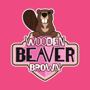 Wooden Beaver Brown T-Shirt