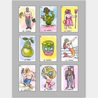 Lucha Libre Loteria Posters and Art