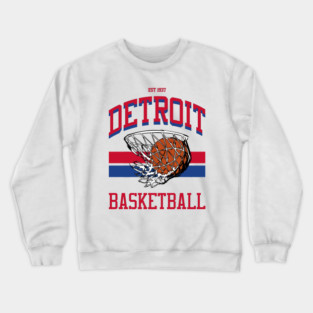 Varsity Style Detroit Basketball Crewneck Sweatshirt
