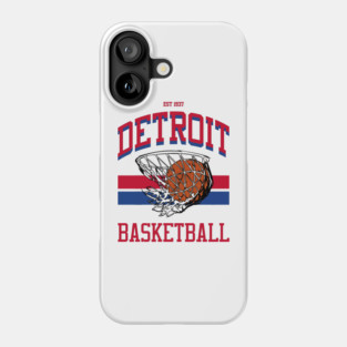 Varsity Style Detroit Basketball Phone Case