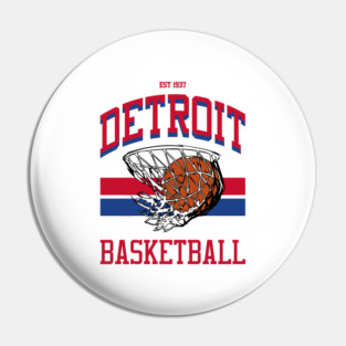 Varsity Style Detroit Basketball Pin