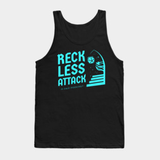 Reckless Attack Podcast Main Logo Bright Blue Tank Top