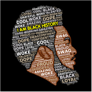 I Am Black History Black Man Posters and Art