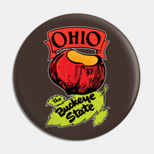 Ohio Vintage Travel Decal - the Buckey State Motto Pin