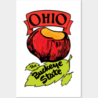 Ohio Vintage Travel Decal - the Buckey State Motto Posters and Art