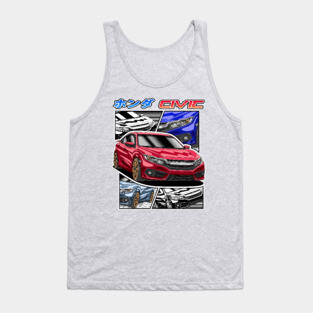 JDM Civic Street Racing Tank Top
