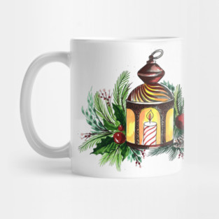 Candle Christmas Light Lantern Mug