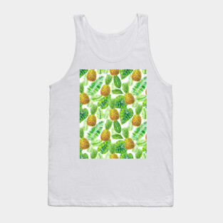 Pineapples and tropical leaves Tank Top