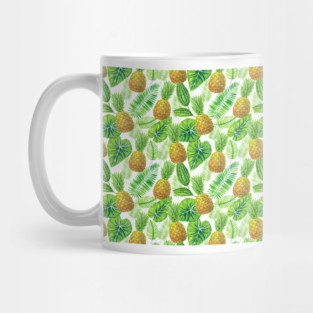 Pineapples and tropical leaves Mug