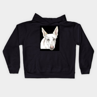 White shepherd SAFFY Kids Hoodie