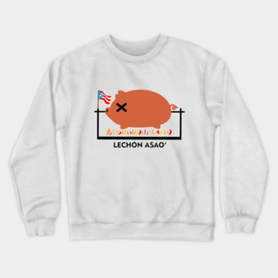 Puerto Rico Lechon  Boricua Food Roast Pork Crewneck Sweatshirt