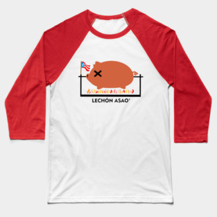 Puerto Rico Lechon  Boricua Food Roast Pork Baseball T-Shirt