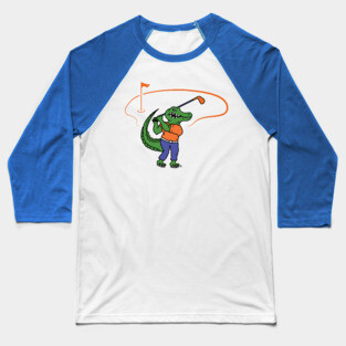 Golfing Gator Baseball T-Shirt