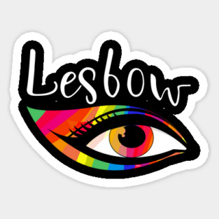 Lesbow Rainbow Eye Gay Pride Month t-shirt Shirt Tee Gift Sticker