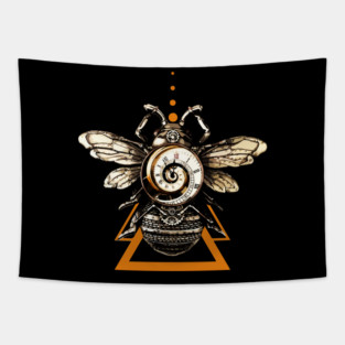 Steampunk Bee Tapestry