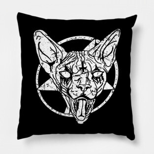 Death Metal Sphynx Cat Pillow