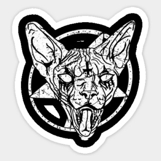 Death Metal Sphynx Cat Magnet