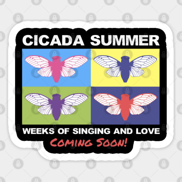 Cicada Summer Retro Theme Pop Art Meme product Sticker by creative
