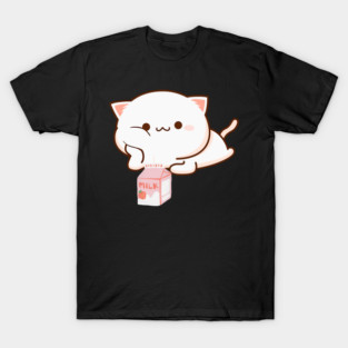 Cat Strawberry Milk Anime Japanese Kawaii T-Shirt