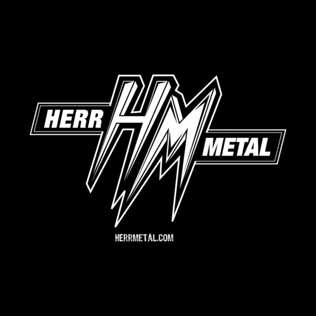HM B&W Logo w/website by Herr Metal Merch Store