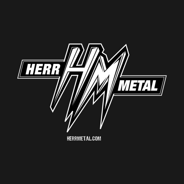 HM B&W Logo w/website by Herr Metal Merch Store