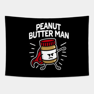 Peanut butter man (place on dark background) Tapestry