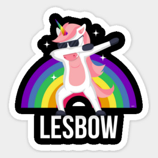 Lesbow Rainbow Unicorn Gay Pride Month t-shirt Shirt Tee Gift Sticker
