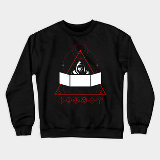 Dungeon Master with Polyhedral Dice Set TRPG Tabletop RPG Gaming Addict Crewneck Sweatshirt