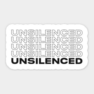 Unsilenced Multi Black Sticker