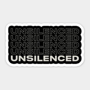 UnSilenced Multi White Sticker