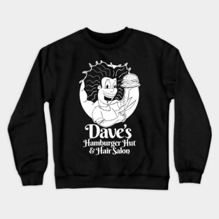 Dave's Hamburger Hut & Hair Salon (Abbey Pub) Crewneck Sweatshirt