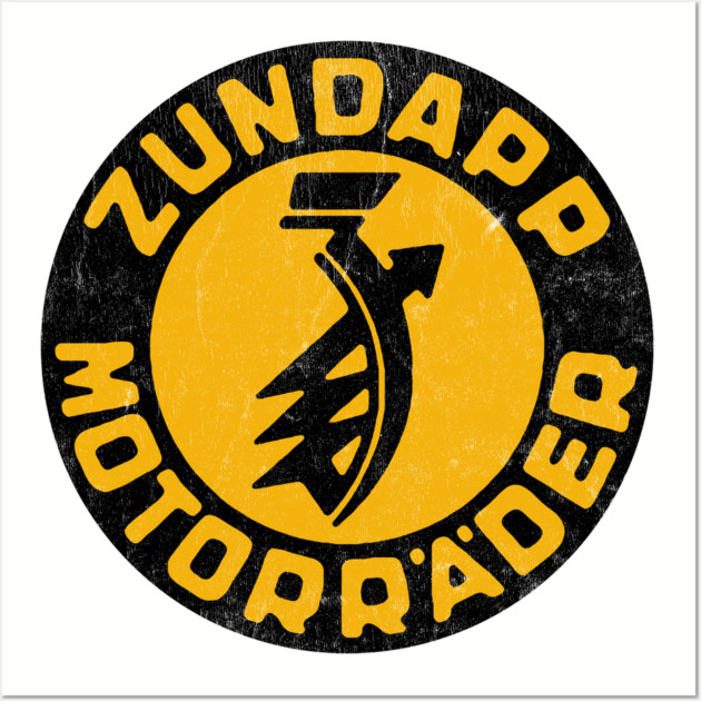 Defunct Zundapp Motorcycles / Faded Vintage Style Wall Art by CultOfRomance