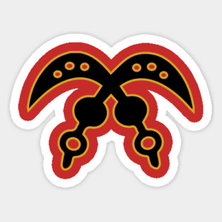 Akofena | Adinkra Symbol | African | African American | Black Lives Sticker