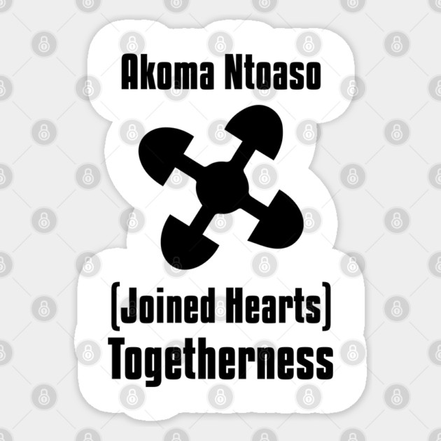 Akoma Ntoso | Adinkra Symbol | African | African American | Black Lives Sticker by UrbanLifeApparel