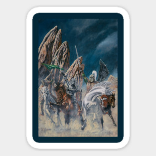 Aragorn and Eomer Ride to the Land of the East Sticker