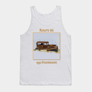 1932 Studebaker on Route 66 in Petroglyph National Park Tank Top