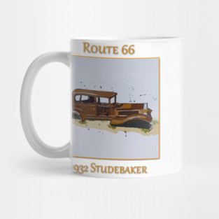 1932 Studebaker on Route 66 in Petroglyph National Park Mug