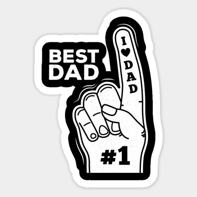 Best Dad Foam Hand Cheering #1 T-Shirt Fathers Day Tee Shirt Magnet by creative