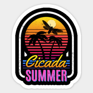 Cicada Summer Retro Vintage Vaporwave Art Meme Design product Magnet