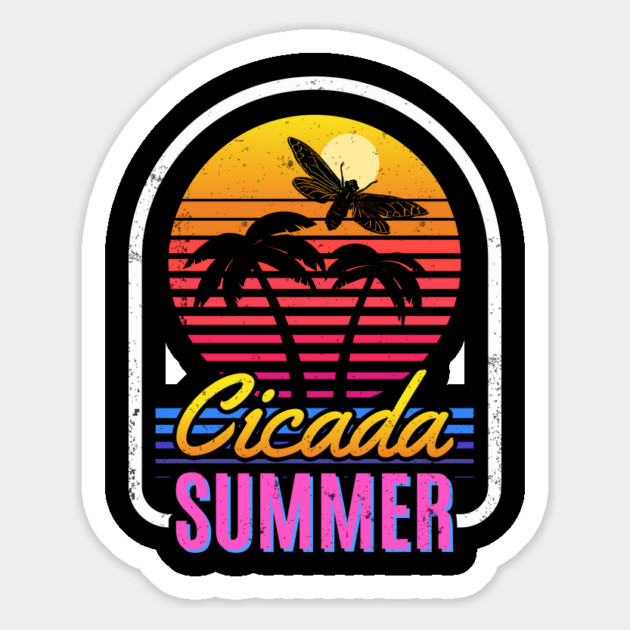 Cicada Summer Retro Vintage Vaporwave Art Meme Design product Magnet by creative