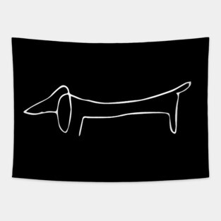 picasso dog dachshund Tapestry