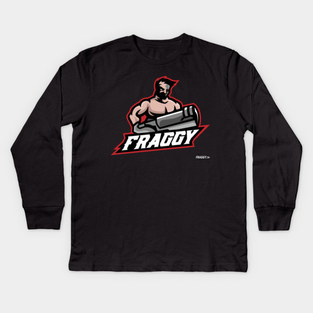 FRAGGYnz Logo with Text Kids Long Sleeve T-Shirt by FRAGGYnz