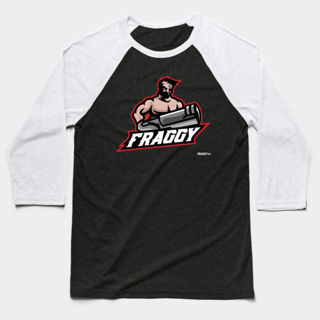 FRAGGYnz Logo with Text Baseball T-Shirt by FRAGGYnz