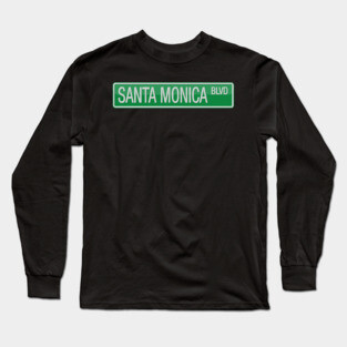 Santa Monica Boulevard Street Sign T-shirt Long Sleeve T-Shirt