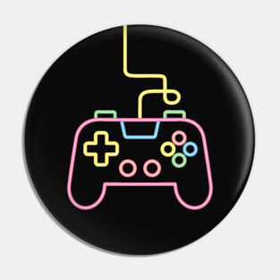 Faux Neon Game Console Controller Gamer Pin