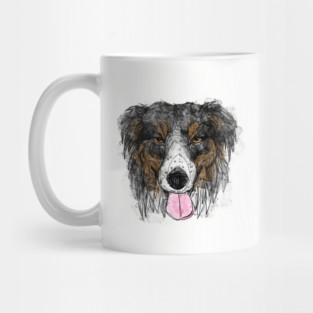 Black Tri Aussie Mug