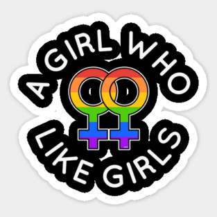 A Girl Who Likes Girls Lesbian Pride Gift design Magnet