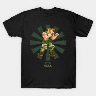 Guile Street Fighter Retro Japanese T-Shirt