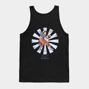 Street Fighter Chun Li Retro Japanese Tank Top