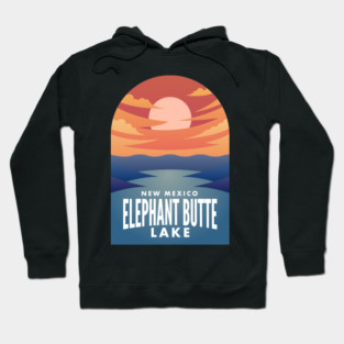 Elephant Butte Lake NM Retro Sunset Hoodie